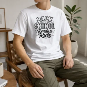 Original Back To School Ready To Rule Line Art Students