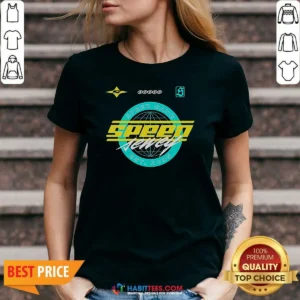 Pretty Speed Gang Speed Jewely Globe Logo V-Neck Shirt