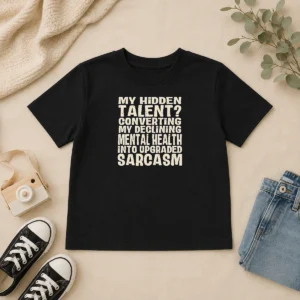 Premium My Hidden Talent Converting My Declining Mental Health Into Upgraded Sarcasm Kids T-Shirt