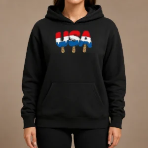 Pretty Top USA Popsicle Summer Celebrations Beach Party Hoodie