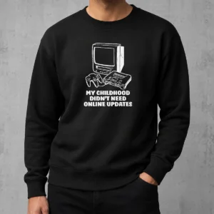 Official My Childhood Didn'T Need Online Updates Retro Gaming Console Sweater