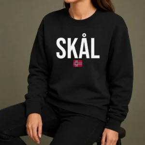 Original Hot Skal Norwegian Phrase Saying Gift Cheers In Norway Sweater