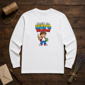 Premium Back To School Pixel Long Sleeve Shirt
