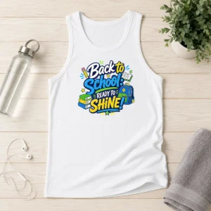 Happy Good Back To School Ready To Shine Typography Tank Top