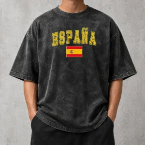 Pretty Espana Spain Flag Washed T-Shirt