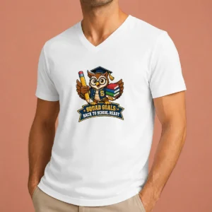 Nice Hot Back To School Owl Mascot Squad V-Neck Shirt