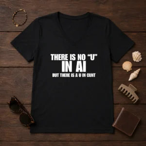 Hot There Is No U In AI But There Is A U In Cunt V-Neck Shirt