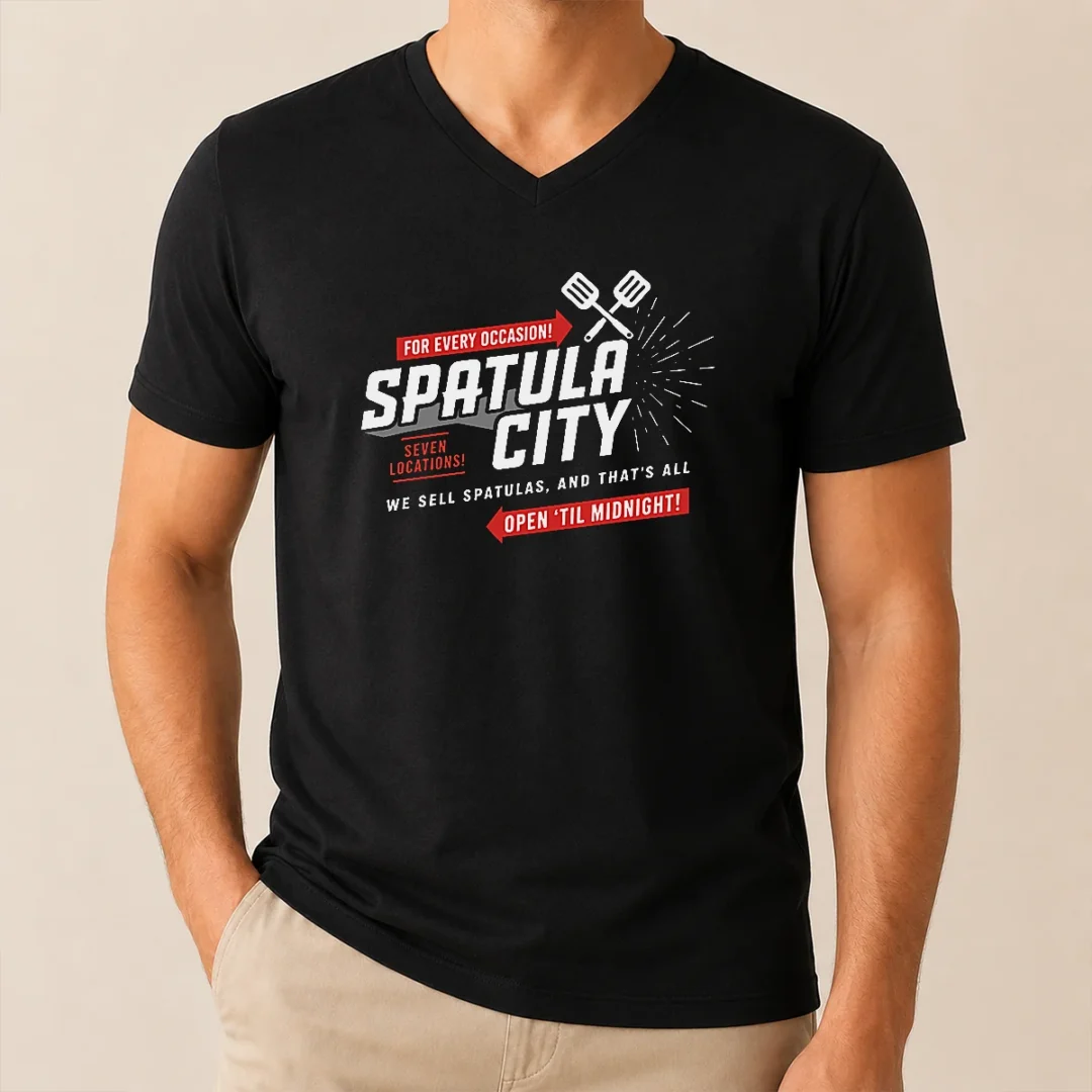 Official Awesome Spatula City Classic V Neck Shirt Official Awesome Spatula City Classic V-Neck Shirt