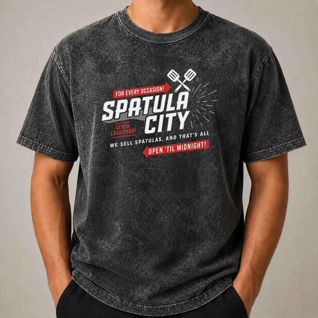 Official Awesome Spatula City Classic Washed T Shirt Official Awesome Spatula City Classic Washed T-Shirt