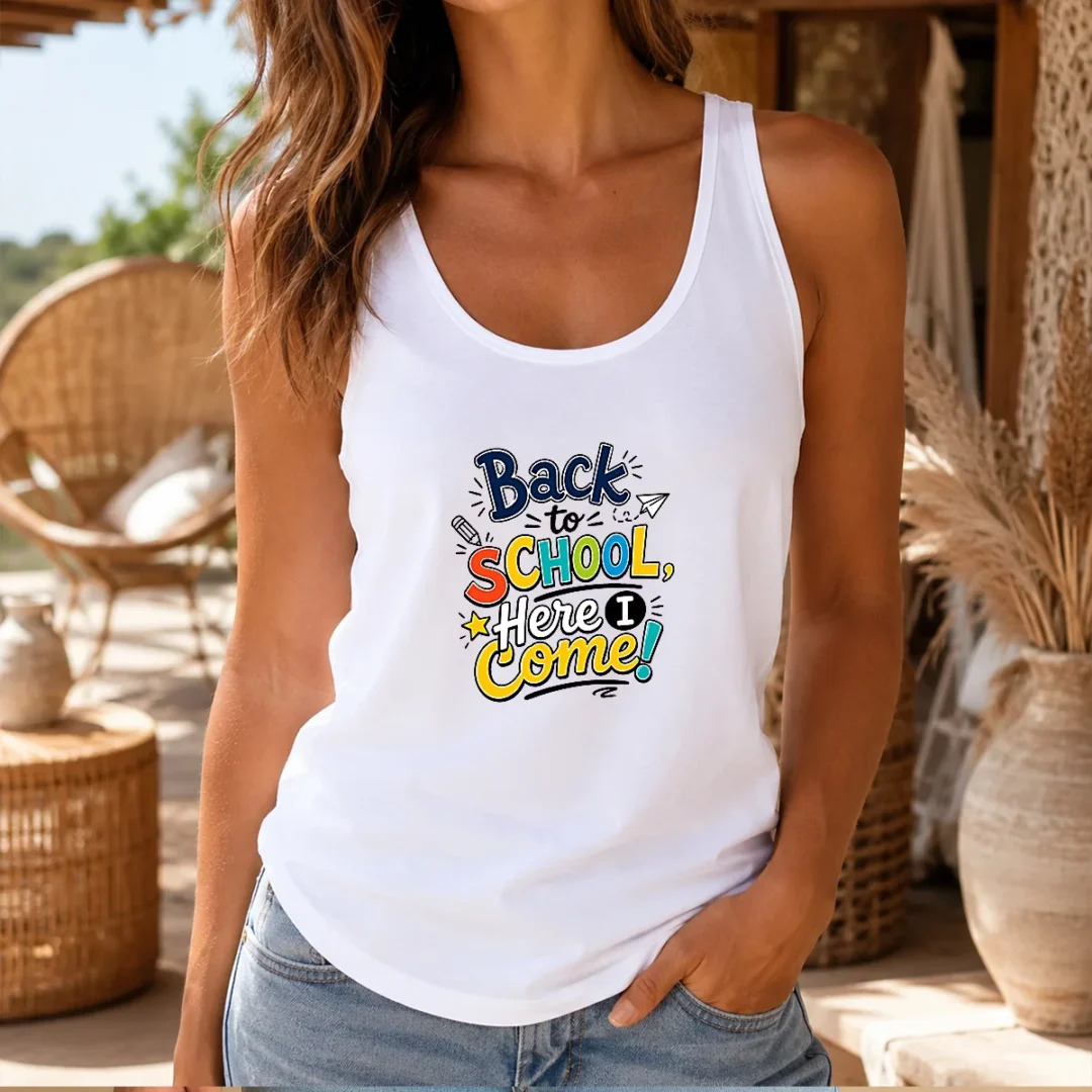 official-back-to-school-here-i-come-line-art-tank-top Official Back To School Here I Come Line Art Tank Top