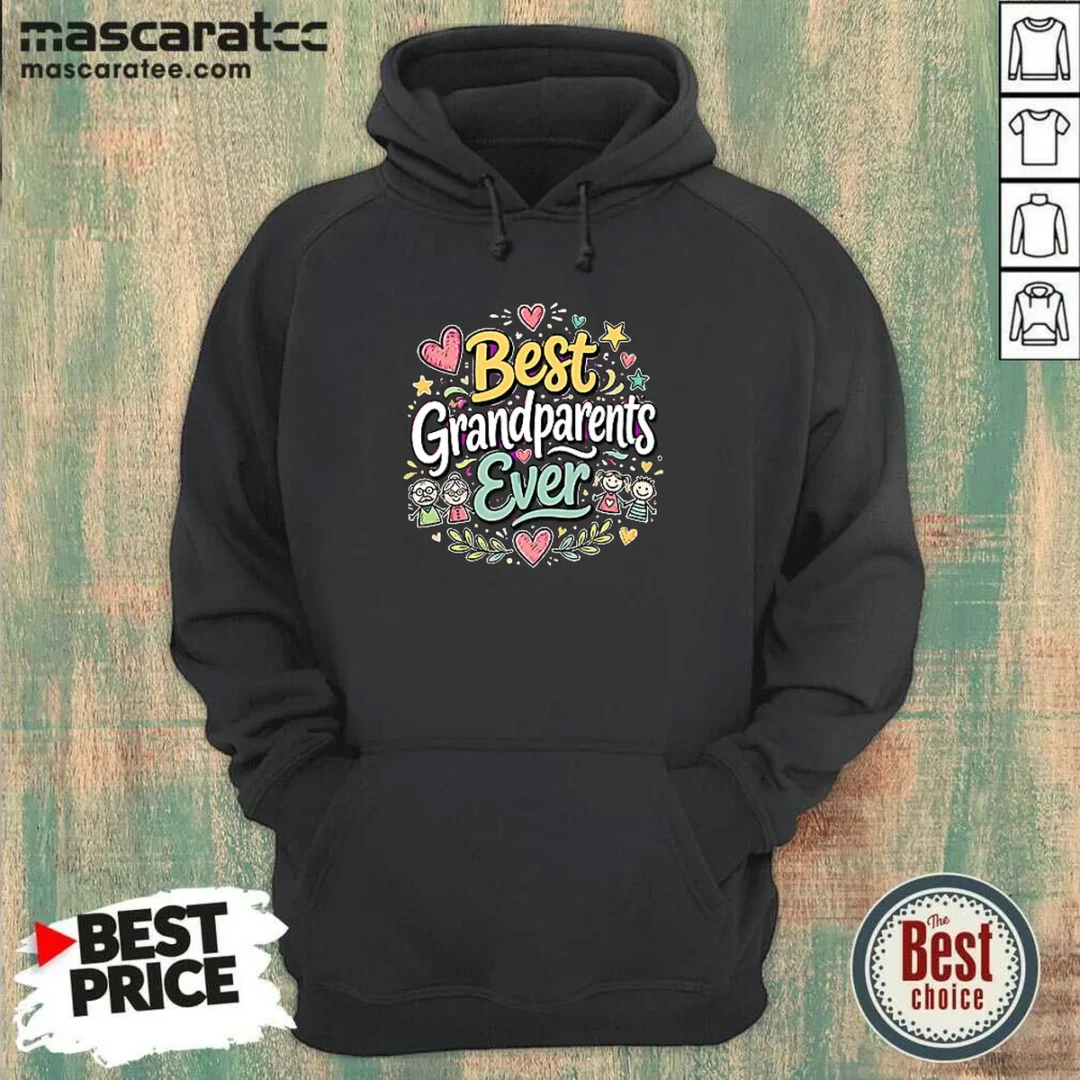 official-best-grandparents-ever-for-grandparents-doodle-typograp-hoodie Official Best Grandparents Ever For Grandparents Doodle Typograp Hoodie in cozy fleece fabric with front pocket and drawstring hood