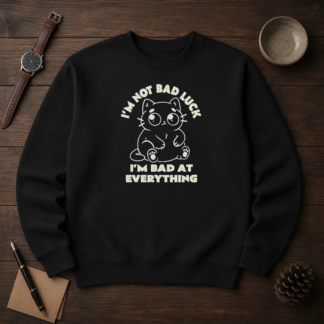 official-black-cat-i-m-not-bad-luck-i-m-bad-at-everything-sweater-1 Official Black Cat I'M Not Bad Luck I'M Bad At Everything Sweater