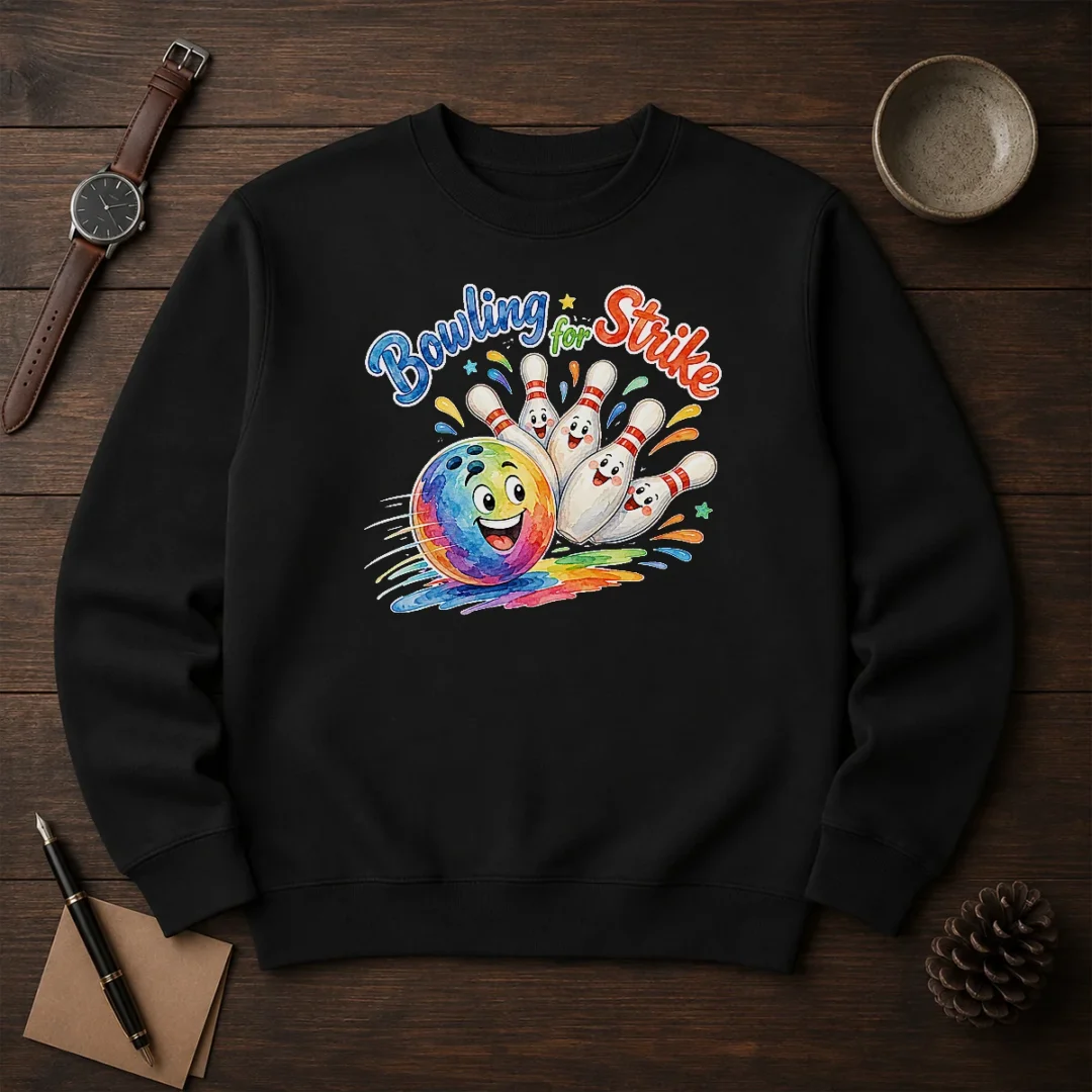 official-bowling-for-strike-watercolor-sweater Official Bowling For Strike Watercolor Sweater