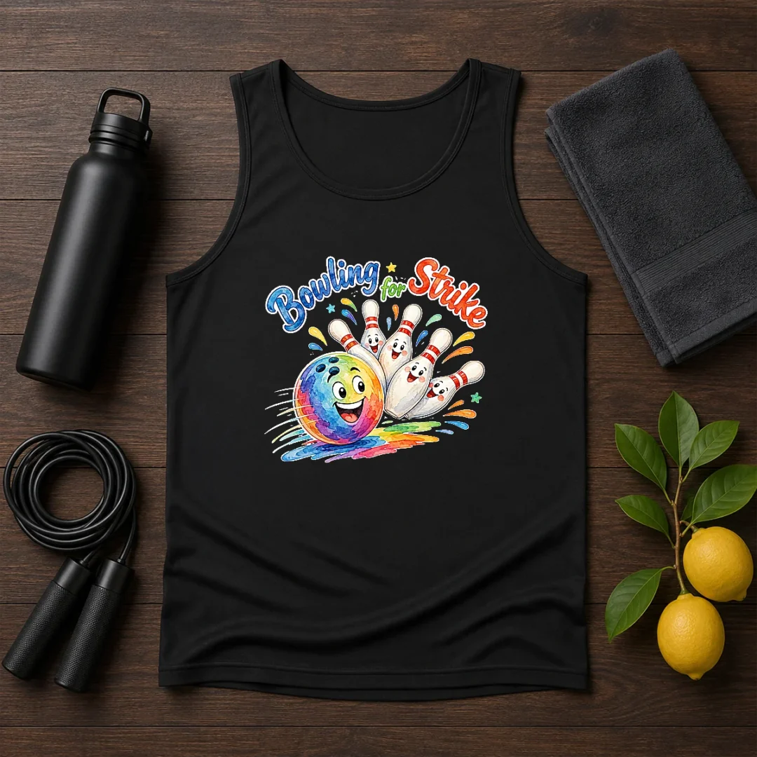 official-bowling-for-strike-watercolor-tank-top Official Bowling For Strike Watercolor Tank Top