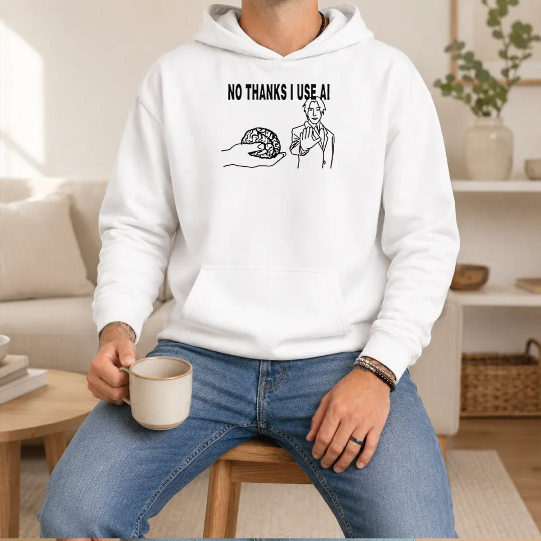 official-brain-no-thanks-i-use-ai-hoodie Official Brain No Thanks I Use AI Hoodie