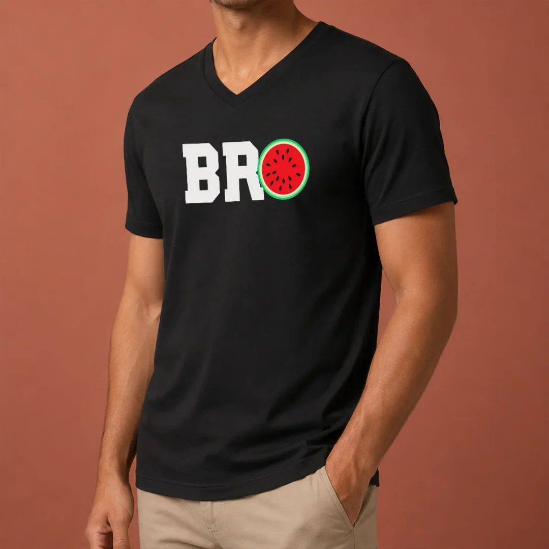 official-bro-watermelon-slice-v-neck-shirt Official Bro Watermelon Slice V-Neck Shirt