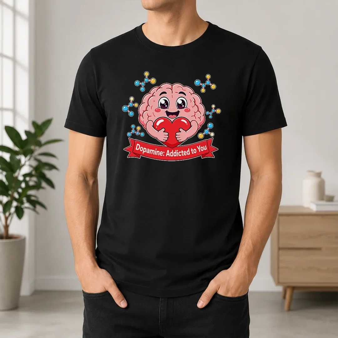 Official Dopamine Addicted To You Cute Brain Vector t shirt Official Dopamine Addicted To You Cute Brain Vector