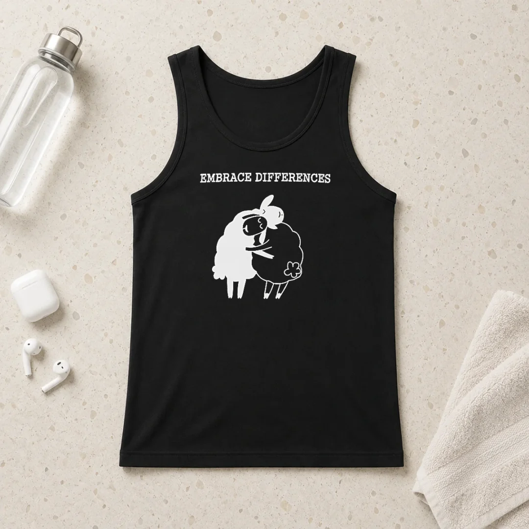 official-embrace-differences-sheep-hug-hugging-inclusivity-tank-top Official Embrace Differences Sheep Hug Hugging Inclusivity Tank Top