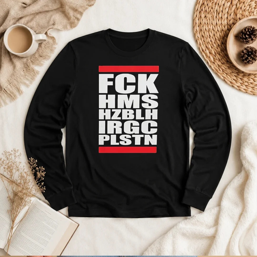 official-fck-hms-hzblh-irgc-plstn-acronym-long-sleeve-shirt Official FCK HMS HZBLH IRGC PLSTN Acronym Long Sleeve Shirt