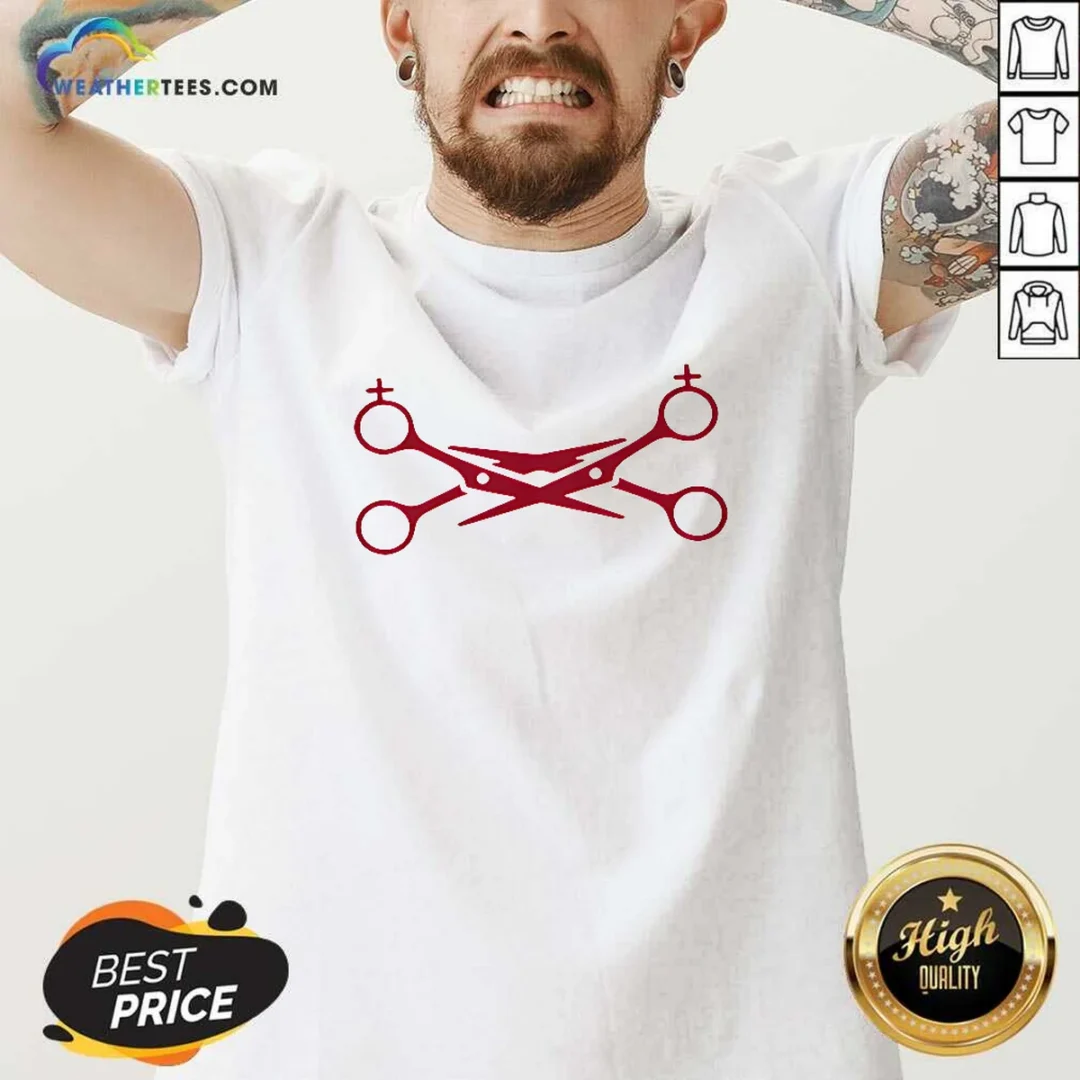 official-feminist-scissors-symbol-feminism-gender-equality-v-neck-shirt Official Feminist Scissors Symbol Feminism Gender Equality V Neck Shirt in dark color with bold graphic print