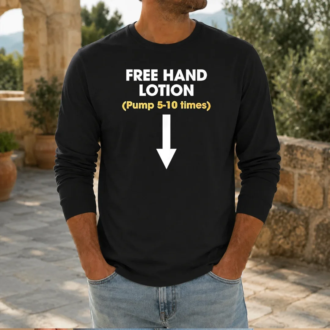 official-free-hand-lotion-pump-5-10-times-long-sleeve-shirt Official Free Hand Lotion Pump 5 10 Times Long Sleeve Shirt