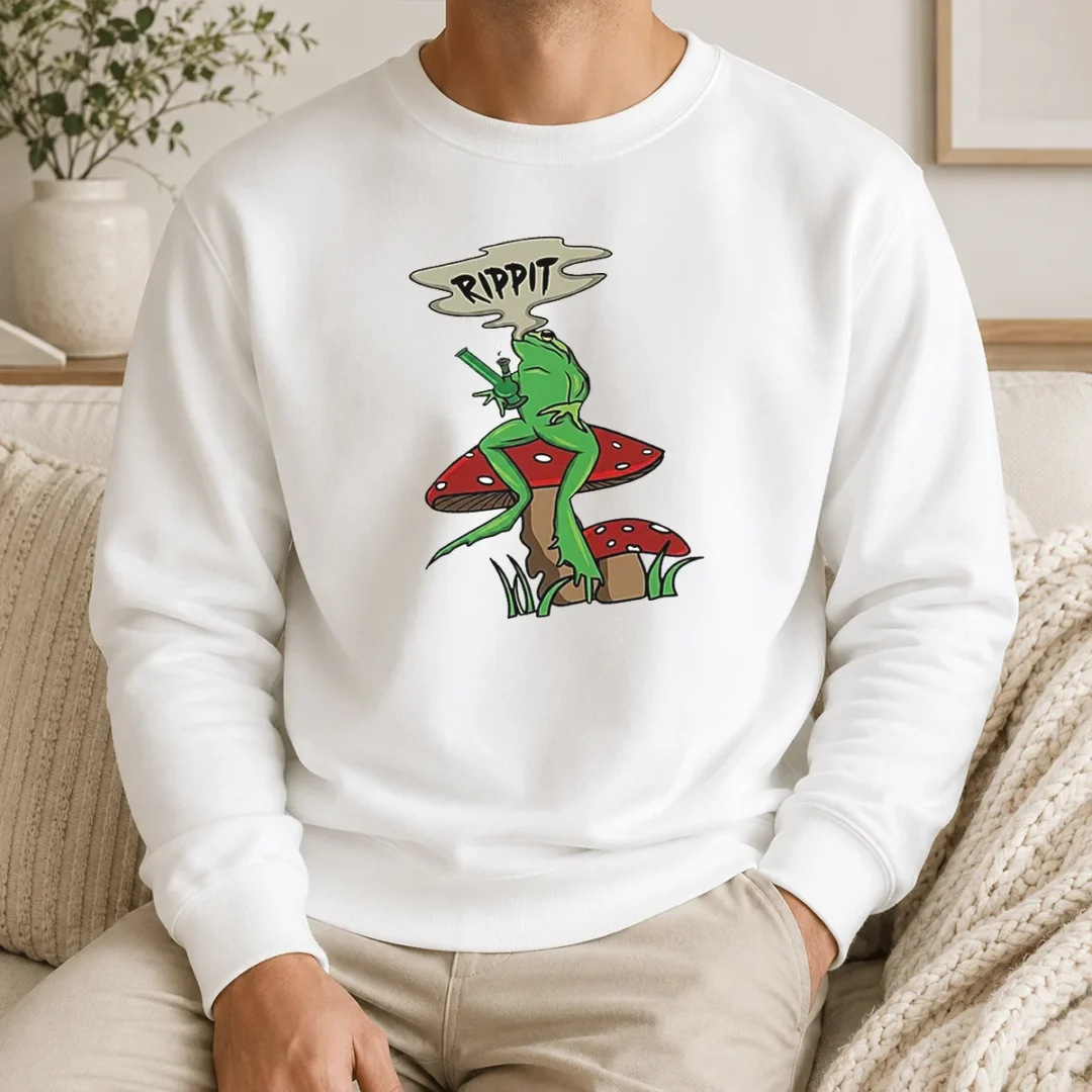 Official Frog Holding Gun Rippit Sweater Official Frog Holding Gun Rippit Sweater