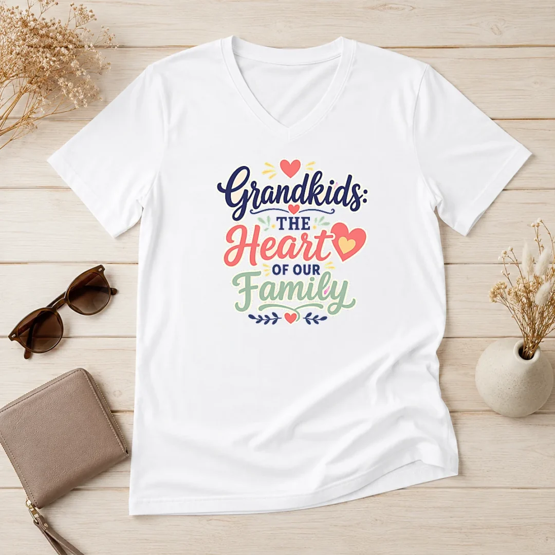 official-funny-heartwarming-grandparents-day-vector-v-neck-shirt Official Funny Heartwarming Grandparents Day Vector V-Neck Shirt