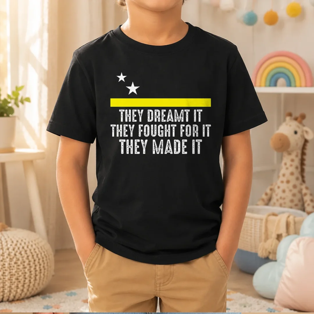 official-funny-uracao-flag-they-dreamed-it-fought-for-it-kids-t-shirt Official Funny Uracao Flag They Dreamed It Fought For It Kids T-Shirt