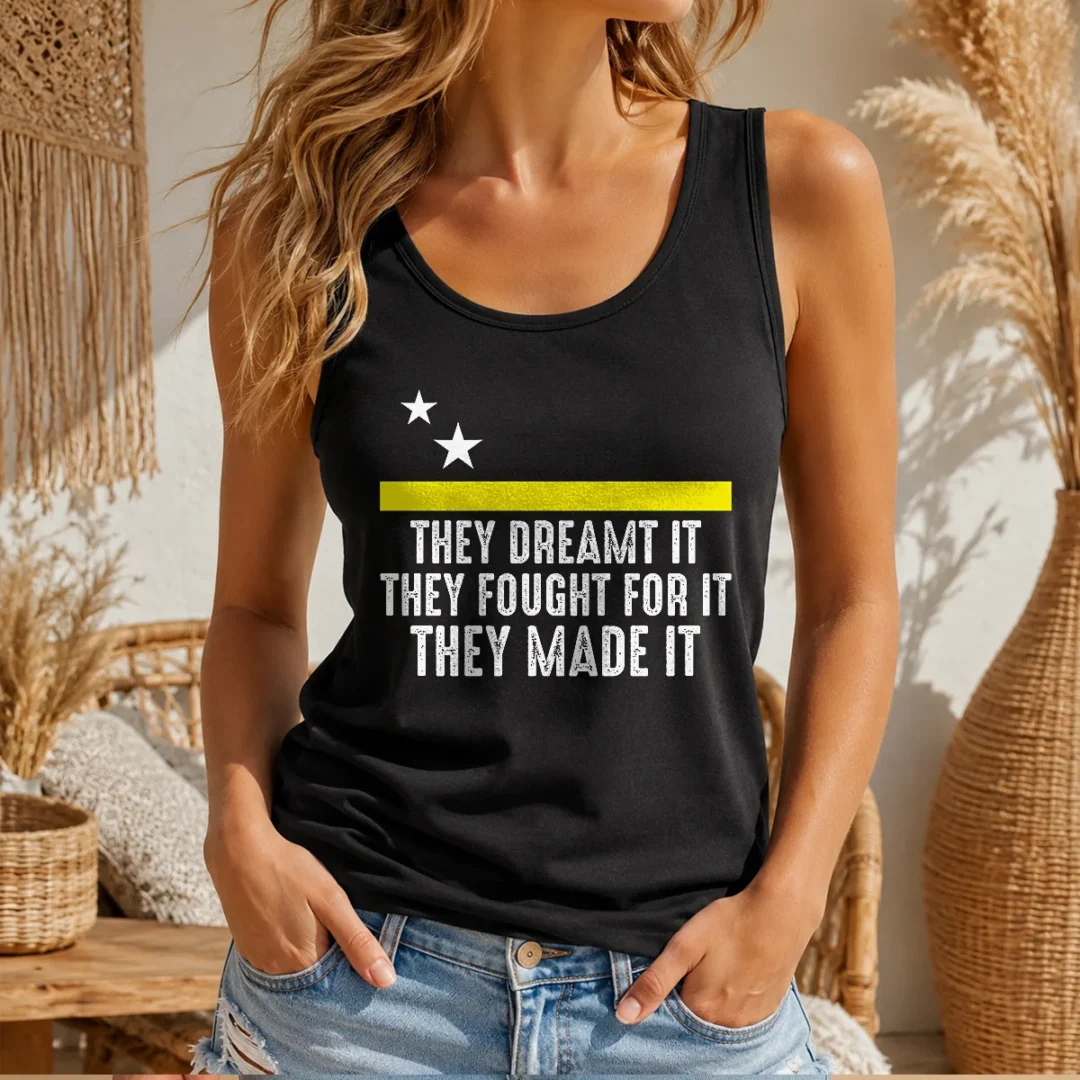 official-funny-uracao-flag-they-dreamed-it-fought-for-it-tank-top Official Funny Uracao Flag They Dreamed It Fought For It Tank Top