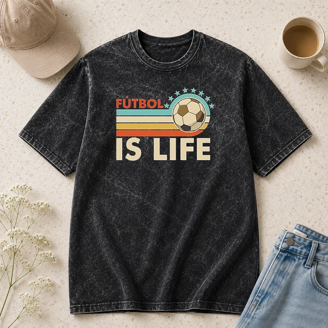 official-futbol-is-life-football-vintage-washed-t-shirt Official Futbol Is Life Football Vintage Washed T-Shirt