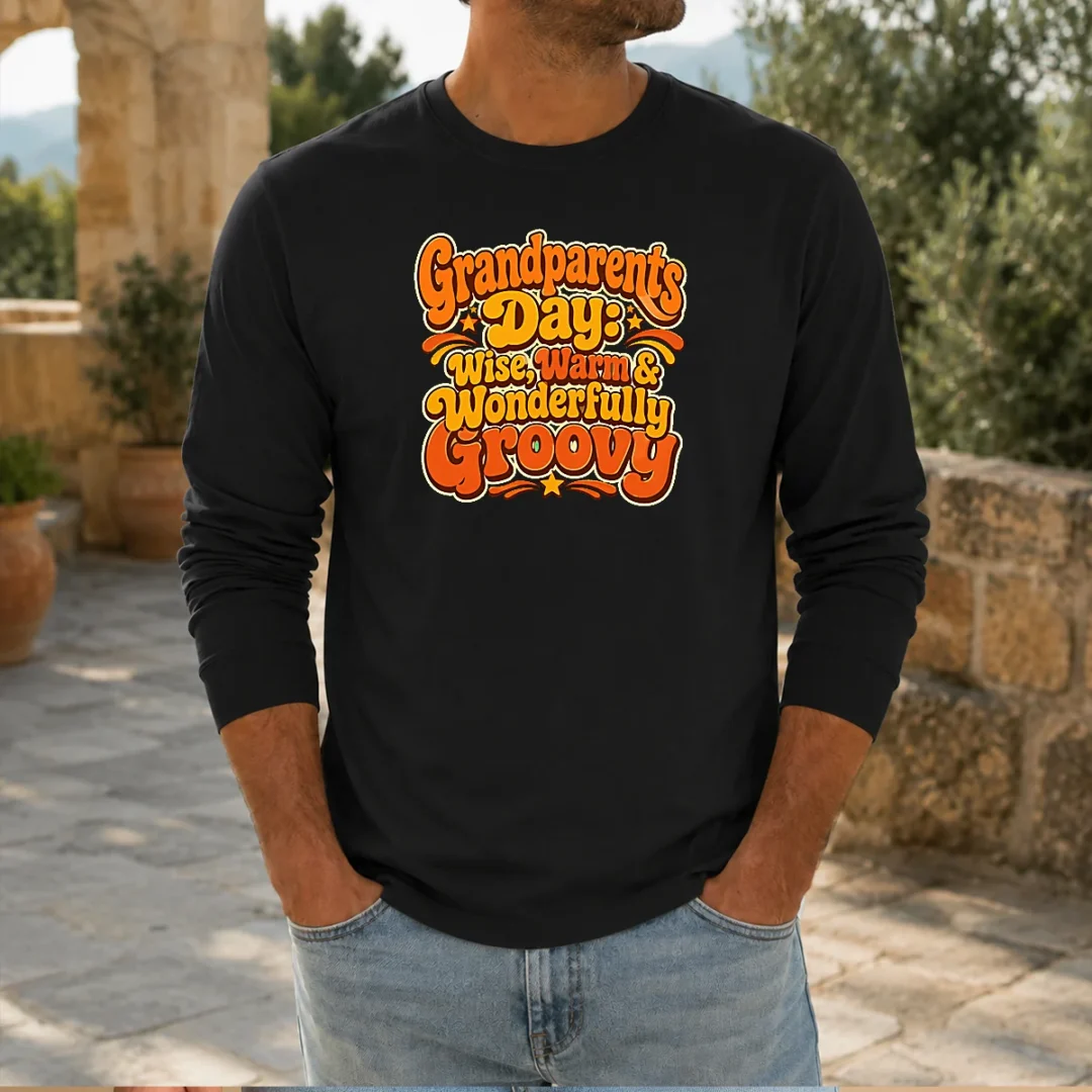official-grandparents-day-groovy-retro-tee-celebrating-warmth-wisdom-long-sleeve-shirt Official Grandparents Day Groovy Retro Tee Celebrating Warmth Wisdom Long Sleeve Shirt