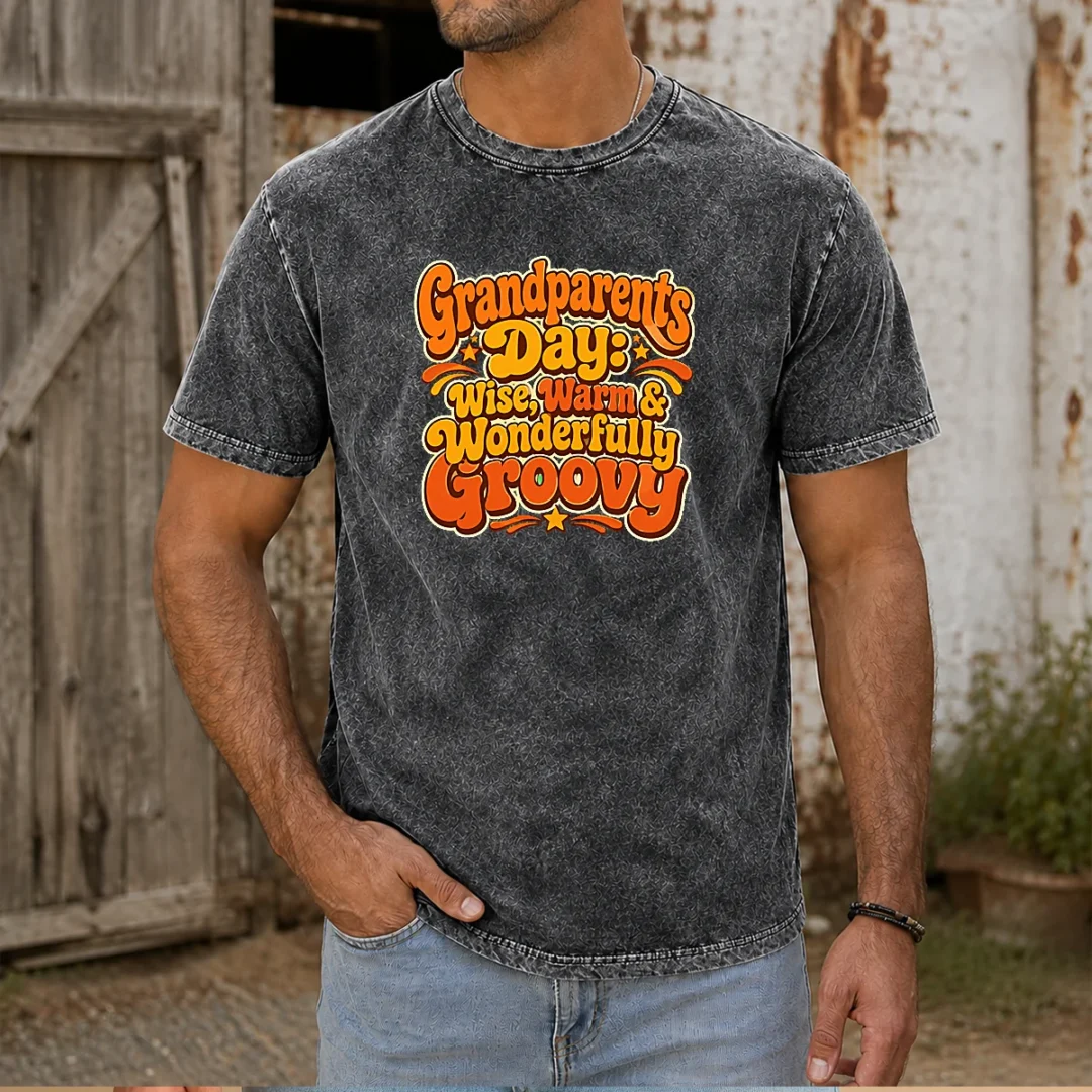 official-grandparents-day-groovy-retro-tee-celebrating-warmth-wisdom-washed-t-shirt Official Grandparents Day Groovy Retro Tee Celebrating Warmth Wisdom Washed T-Shirt