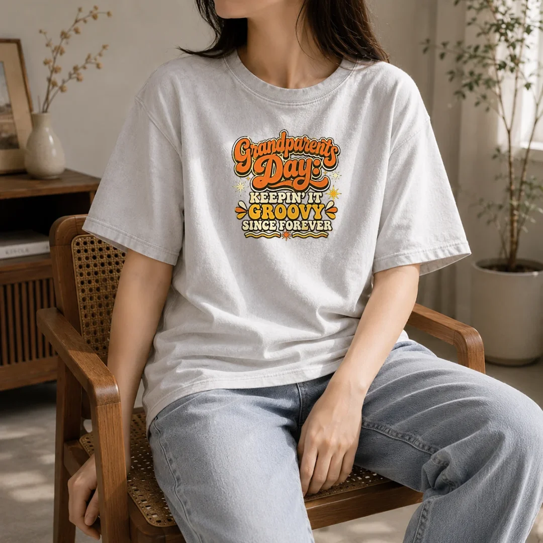 official-grandparents-day-keepin-it-groovy-tee-groovy-retro-washed-t-shirt Official Grandparents Day Keepin It Groovy Tee Groovy Retro Washed T-Shirt