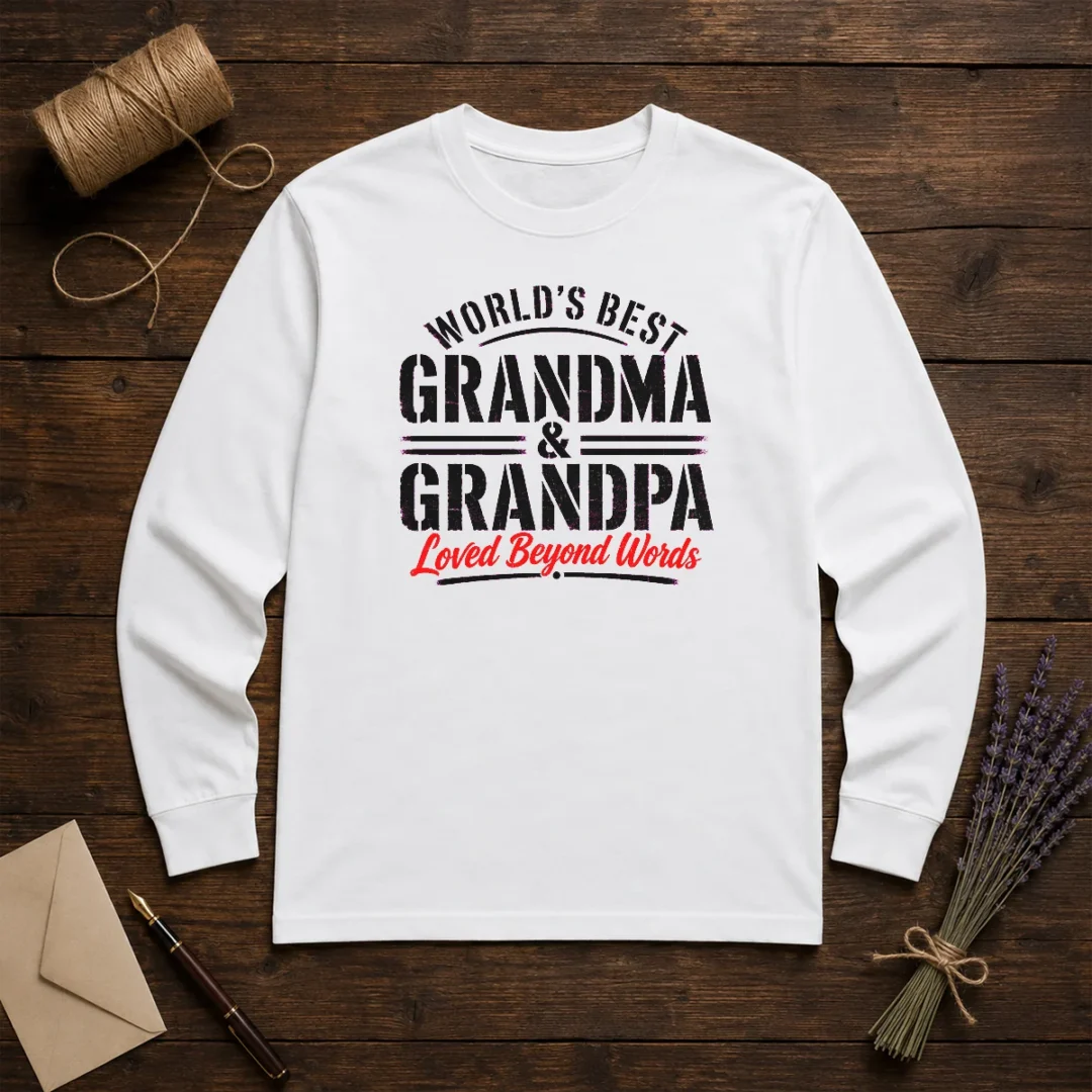 official-grandparents-day-stencil-worlds-best-grandma-grandp-long-sleeve-shirt Official Grandparents Day Stencil Worlds Best Grandma Grandp Long Sleeve Shirt