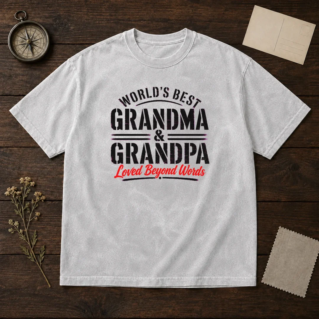 official-grandparents-day-stencil-worlds-best-grandma-grandp-washed-t-shirt Official Grandparents Day Stencil Worlds Best Grandma Grandp Washed T-Shirt