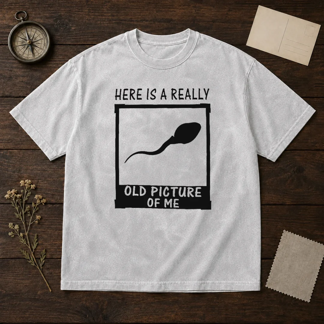 official-here-s-a-really-old-picture-of-me-washed-t-shirt Official Here'S A Really Old Picture Of Me Washed T-Shirt