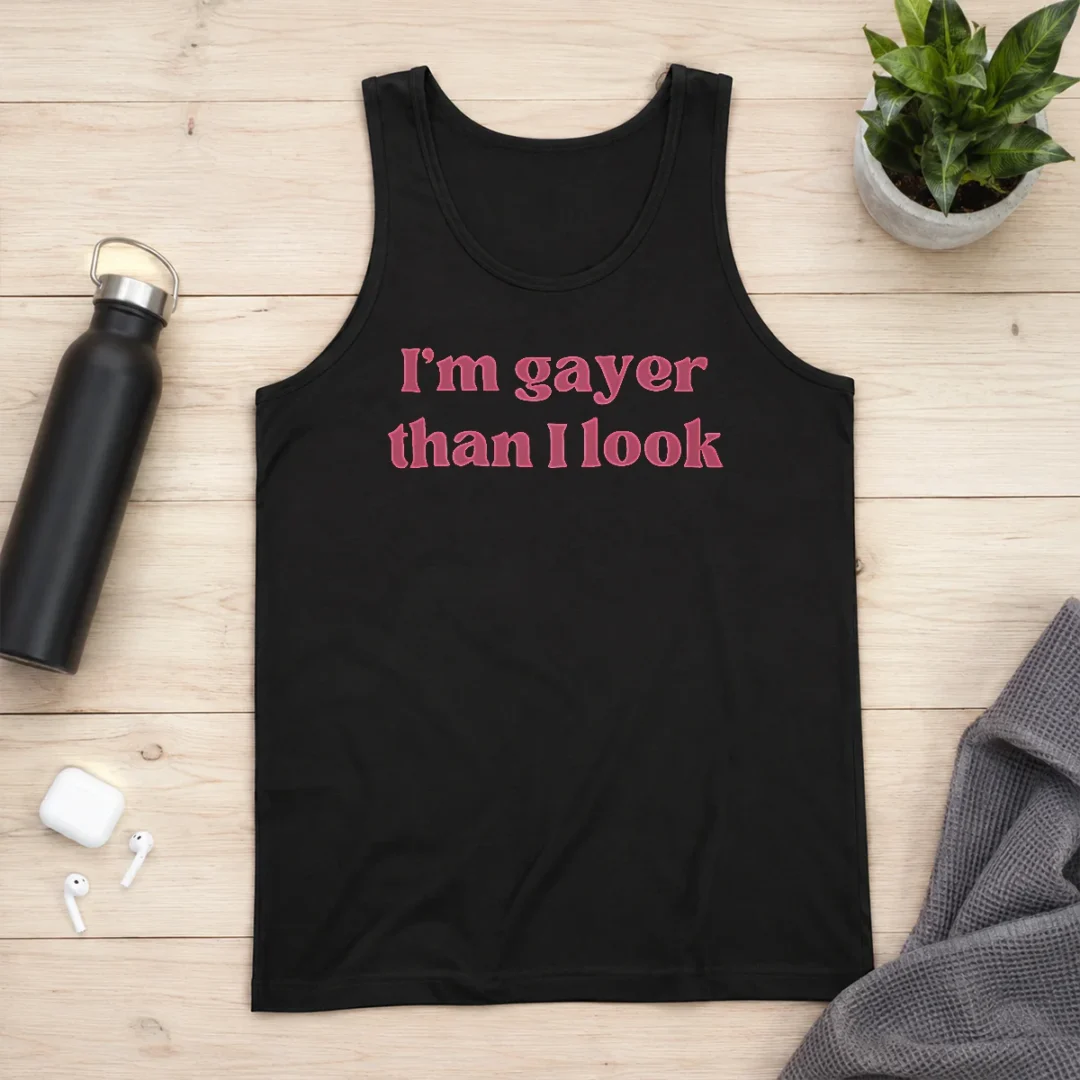 official-i-m-gayer-than-i-look-lgbtq-pride-tank-top Official I'm Gayer Than I Look LGBTQ Pride Shirt - Image 3