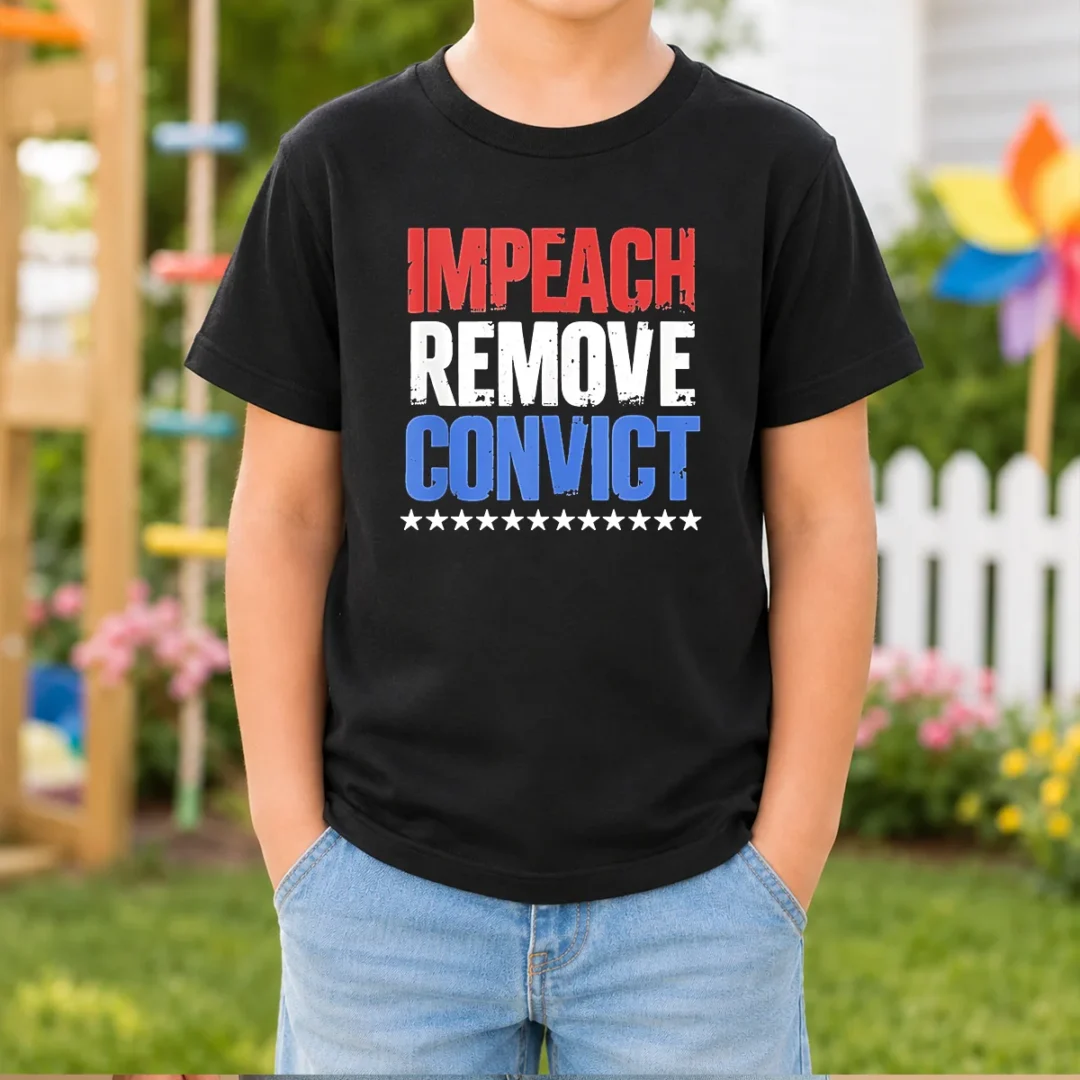 official-impeach-remove-convict-stars-kids-t-shirt Official Impeach Remove Convict Stars Kids T-Shirt