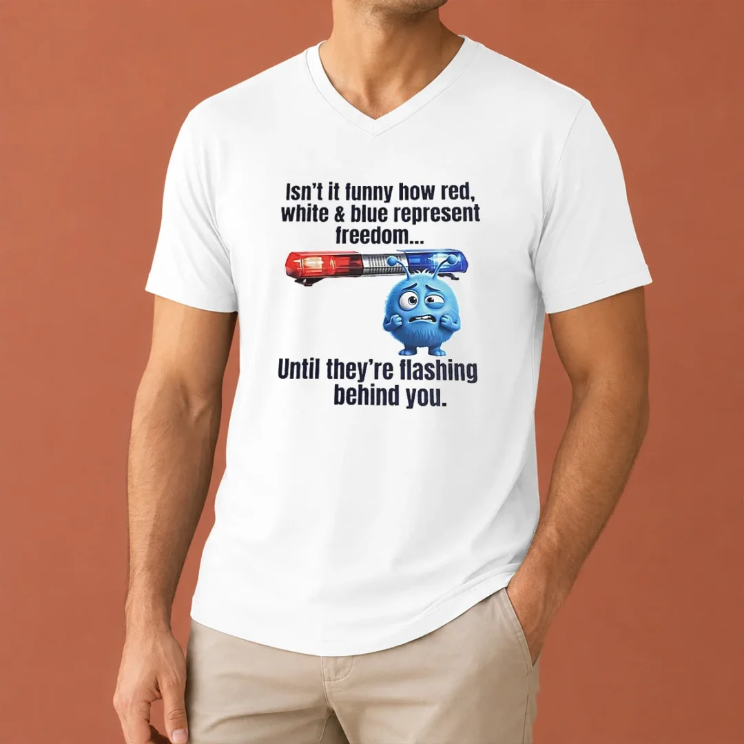 official-isn-t-it-funny-how-red-white-and-blue-represent-freedom-v-neck-shirt-1 Official Isn'T It Funny How Red White And Blue Represent Freedom V-Neck Shirt