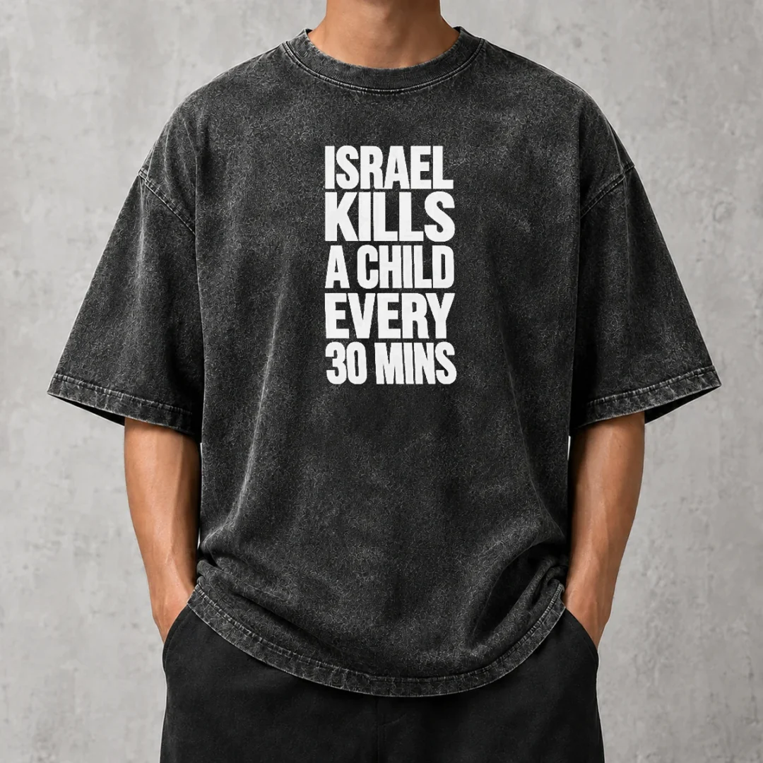 official-israel-kills-a-child-every-30-mins-human-rights-washed-t-shirt Official Israel Kills A Child Every 30 Mins Human Rights Washed T-Shirt