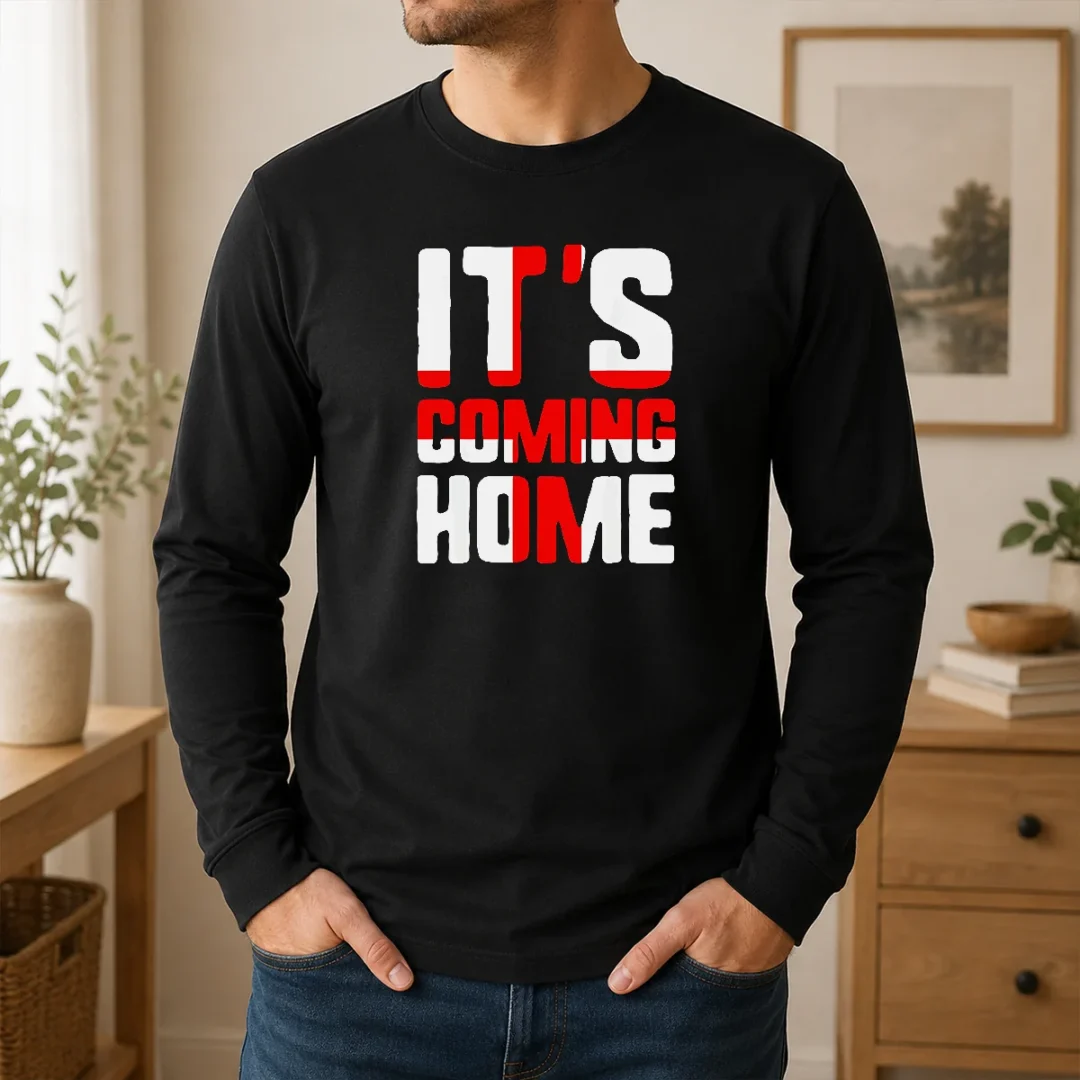 Official It'S Coming Home England Football Long Sleeve Shirt Official It'S Coming Home England Football Long Sleeve Shirt