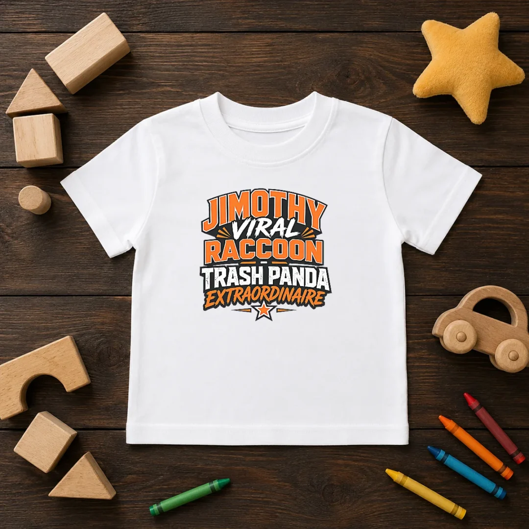 official-jimothy-viral-raccoon-funny-trash-panda-typography-kids-t-shirt Official Jimothy Viral Raccoon Funny Trash Panda Typography Kids T-Shirt