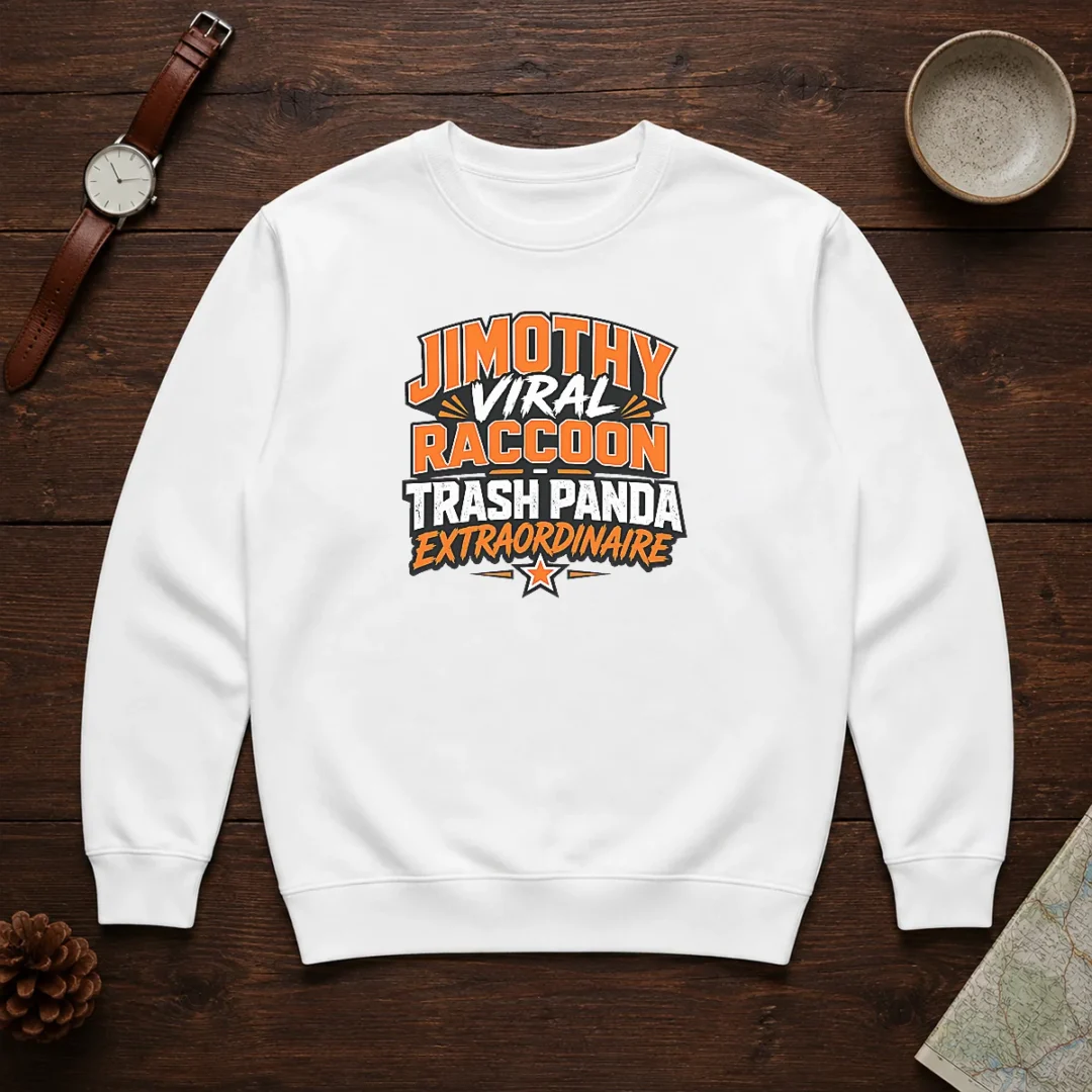 official-jimothy-viral-raccoon-funny-trash-panda-typography-sweater Official Jimothy Viral Raccoon Funny Trash Panda Typography Sweater