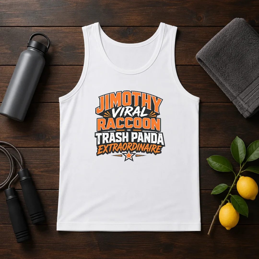 official-jimothy-viral-raccoon-funny-trash-panda-typography-tank-top Official Jimothy Viral Raccoon Funny Trash Panda Typography Tank Top