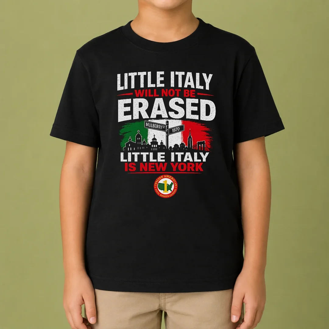 official-little-italy-will-not-be-erased-little-italy-is-new-york-kids-t-shirt Official Little Italy Will Not Be Erased Little Italy Is New York Kids T-Shirt