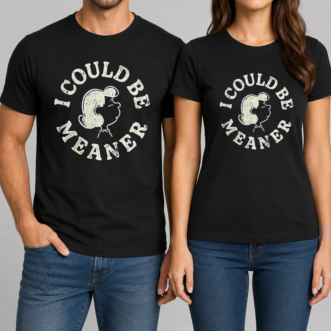 official-lucy-peanuts-i-could-be-meaner-t-shirt Official Lucy Peanuts I Could Be Meaner
