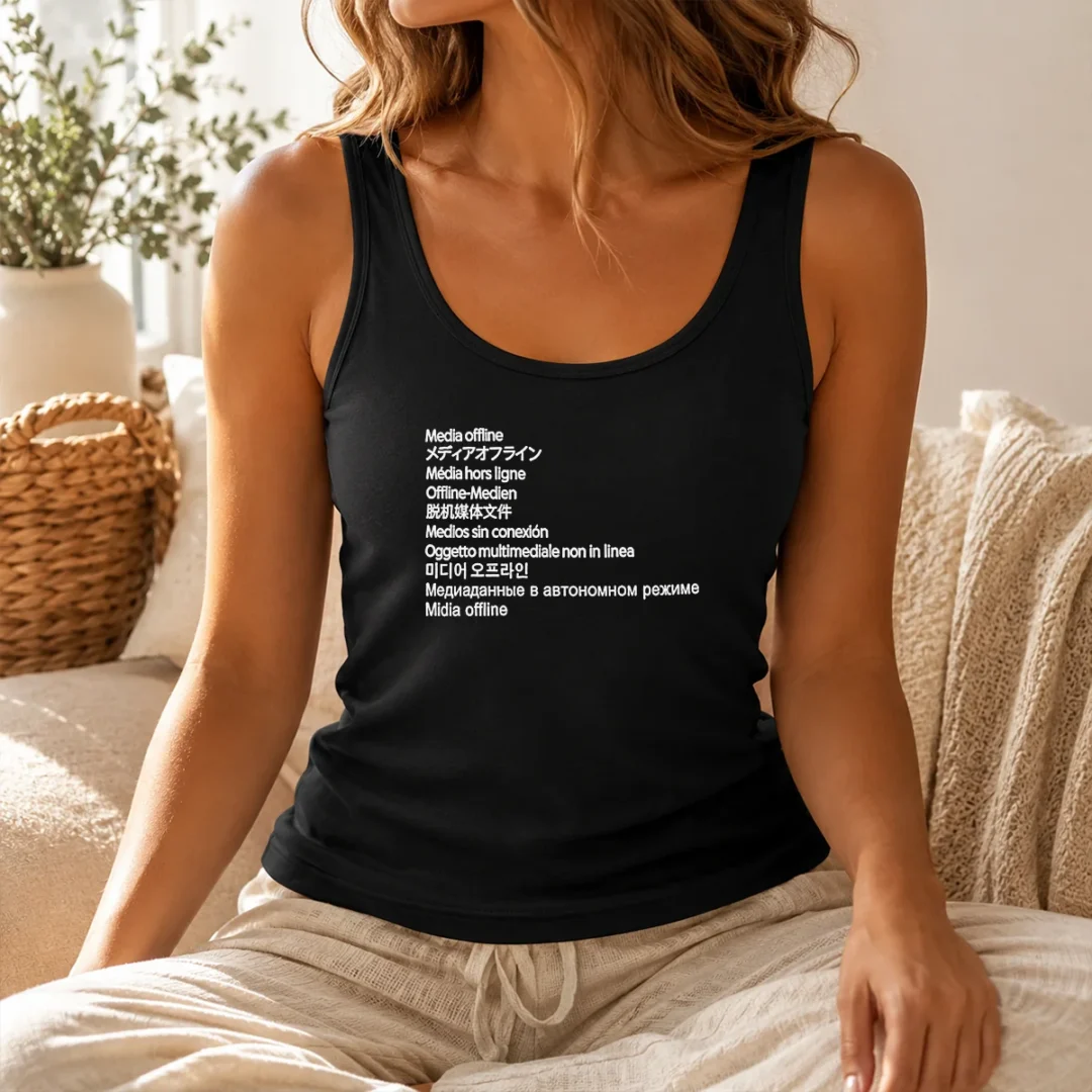 Official Media Offline International Languages Tank Top Official Media Offline International Languages Tank Top