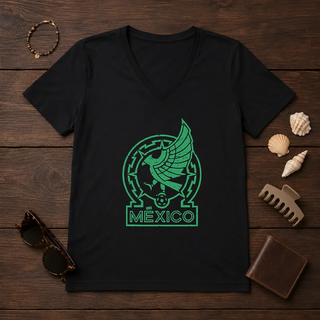 official-mexico-soccer-v-neck-shirt Official Mexico Soccer V-Neck Shirt