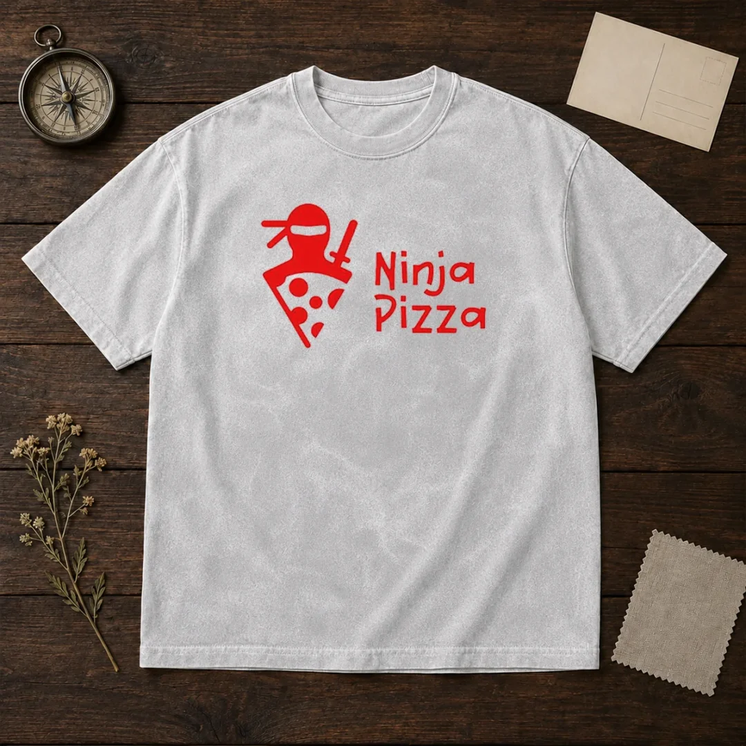 official-ninja-pizza-martial-arts-character-food-illustration-washed-t-shirt Official Ninja Pizza Martial Arts Character Food Illustration Washed T-Shirt