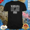 Official Nirvana Fudge Packin' Crack Smokin' Satan Worshippin' Motherfucker shirt optimized showing front graphic on a classic crew neck tee